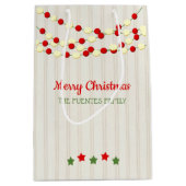 Sac Cadeau Moyen Cranberry et Popcorn Rustic Beboard Noël (Devant)