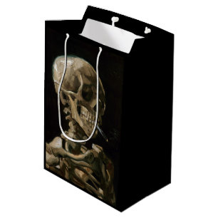 Sac Cadeau Moyen Crâne avec brûler la cigarette Vincent van Gogh Ar