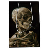 Sac Cadeau Moyen Crâne avec brûler la cigarette Vincent van Gogh Ar (Devant)