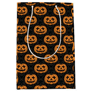 Sac Cadeau Moyen Crâne de citrouille 