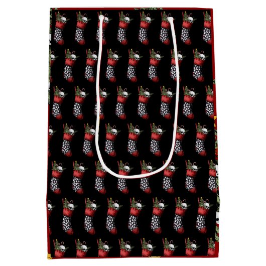 Sac Cadeau Moyen Crâne de Noël gothique déplaisant (Dos)