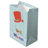 Sac Cadeau Moyen Cravate Wonka Top Hat & Bow (Devant Angle)
