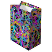 Sac Cadeau Moyen crayon fondu multicolore : (Dos Angle)