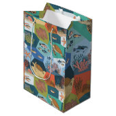 Sac Cadeau Moyen Création sous-marine Conception de collage (Devant Angle)