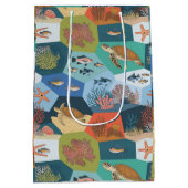Sac Cadeau Moyen Création sous-marine Conception de collage (Dos)
