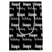 Sac Cadeau Moyen Créez votre propre nom d'anniversaire heureux (Dos)