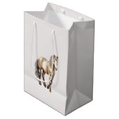 Sac Cadeau Moyen Crème de cheval Anniversaire (Devant Angle)