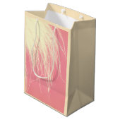 Sac Cadeau Moyen Crème de plumes et rose mignon (Dos Angle)