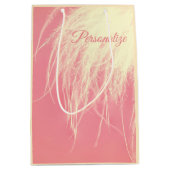 Sac Cadeau Moyen Crème de plumes et rose mignon (Devant)