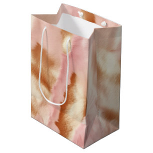 Sac Cadeau Moyen Crème rose Tan Southwest Cowgirl Cowhide
