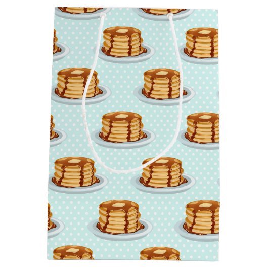 Sac Cadeau Moyen Crêpes avec sirop d'érable et Motif Polkadot (Dos)