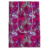 Sac Cadeau Moyen Crimson Rosella et Fleurs sauvages (Dos)