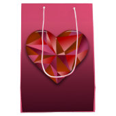 Sac Cadeau Moyen Cristal Coeur Pour 15ème Anniversaire (Dos)