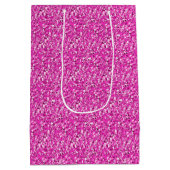 Sac Cadeau Moyen cristal druzy - rose fuchsia (Dos)