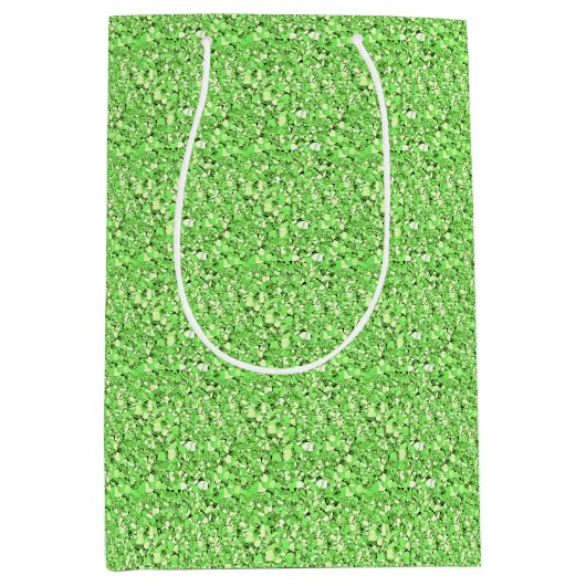 Sac Cadeau Moyen cristal druzy - vert peridot (Devant)