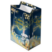 Sac Cadeau Moyen Cristmas Wrapping Paper (Devant Angle)
