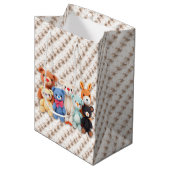 Sac Cadeau Moyen Crocheted Stuffed Animals Blue and Yellow (Devant Angle)