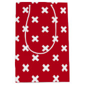 Sac Cadeau Moyen Croix blanche sur le rouge (Devant)