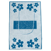 Sac Cadeau Moyen Croix florale chrétienne (Dos)