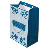 Sac Cadeau Moyen Croix florale chrétienne (Dos Angle)