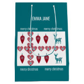 Sac Cadeau Moyen Croix nordique renne scandinave Merry Xmas (Dos)