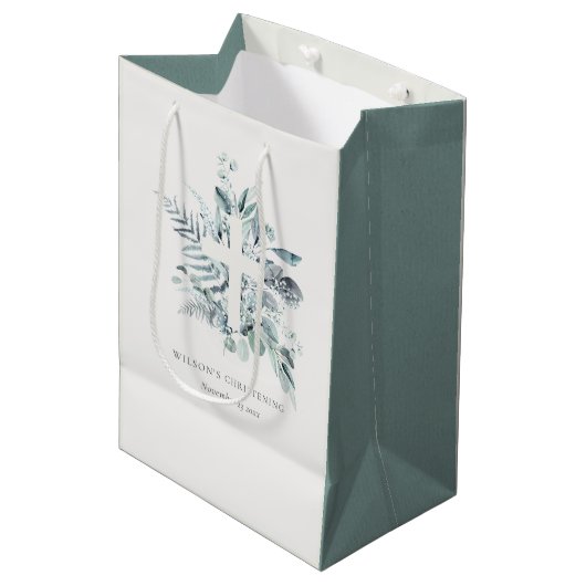 Sac Cadeau Moyen Croyant Rustique Eucalyptus Fern Folid (Devant Angle)