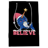 Sac Cadeau Moyen Croyez Narwhal Noël Fée Lumières (Devant)