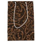 Sac Cadeau Moyen Cuir de relief rustique (Devant)