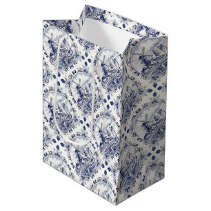 Sac Cadeau Moyen Cuisine à vent hollandaise Vintage Sailboat Delft