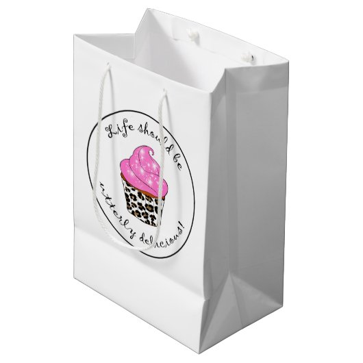 Sac Cadeau Moyen “Cupcake” (Devant Angle)