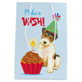 Sac Cadeau Moyen Cupcake Wire Fox Terrier (Dos)