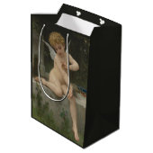 Sac Cadeau Moyen Cupidé avec papillon (par Bouguereau) (Dos Angle)