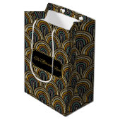 Sac Cadeau Moyen Custom Art Deco Embroidered-Style Paper Bag  (Devant Angle)
