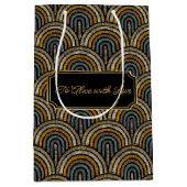 Sac Cadeau Moyen Custom Art Deco Embroidered-Style Paper Bag  (Devant)