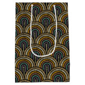 Sac Cadeau Moyen Custom Art Deco Embroidered-Style Paper Bag  (Dos)