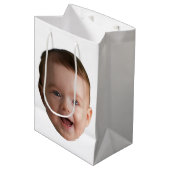 Sac Cadeau Moyen Custom Baby Face, Funny custom photo (Devant Angle)