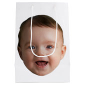 Sac Cadeau Moyen Custom Baby Face, Funny custom photo (Dos)