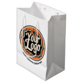 Sac Cadeau Moyen Custom Logo and Text Business (Devant Angle)