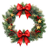 Sac Cadeau Moyen Custom name Christmas wreath holiday gift bag idea