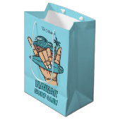 Sac Cadeau Moyen Custom Name & Location Surf Shaka (Devant Angle)