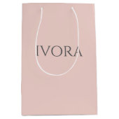 Sac Cadeau Moyen custom Pink Allure Chic Blush Feminine Style (Devant)