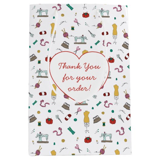 Sac Cadeau Moyen Custom Tailoring Tools Pattern Gift Bag (Devant)