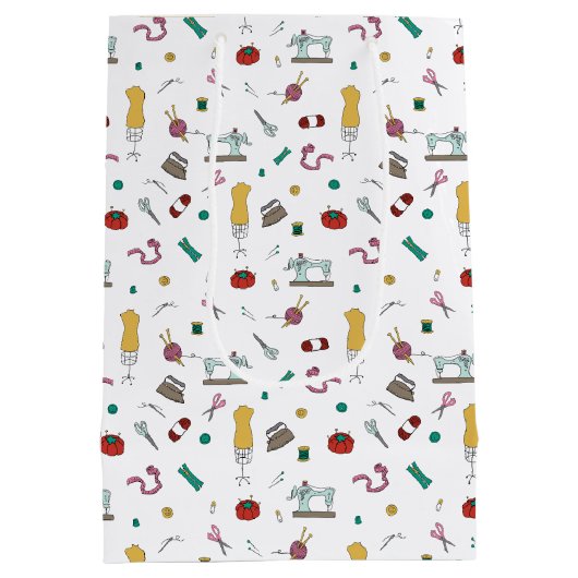 Sac Cadeau Moyen Custom Tailoring Tools Pattern Gift Bag (Dos)