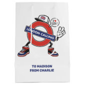 Sac Cadeau Moyen Custom Text London Calling (Dos)