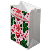 Sac Cadeau Moyen Custom turtle pattern  wrapping paper (Devant Angle)