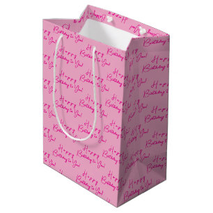 Sac Cadeau Moyen Customisé Moderne Amusants Joyeux Motif d'annivers