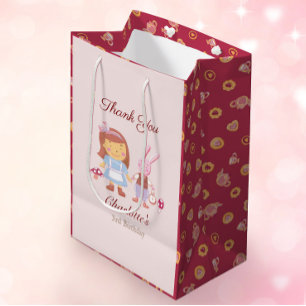 Sac Cadeau Moyen Cute Alice Rabbit rose Anniversaire Merci Favorise