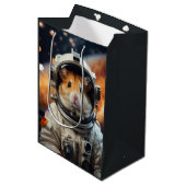 Sac Cadeau Moyen Cute astronaute spatiale Hamster (Devant Angle)