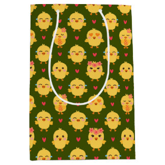 Sac Cadeau Moyen Cute Baby Chick Love with Hearts