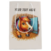 Sac Cadeau Moyen Cute baby pony customizable (Devant)